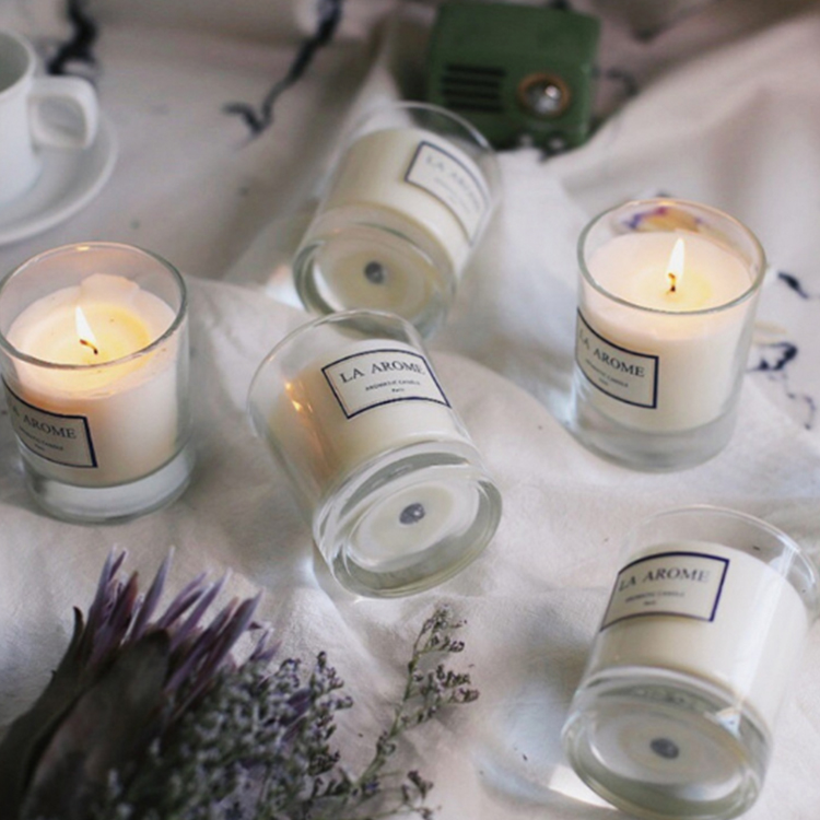 Luxury 4oz 8oz 10oz Glass Candle Jars with Wooden Lids for Candle Making