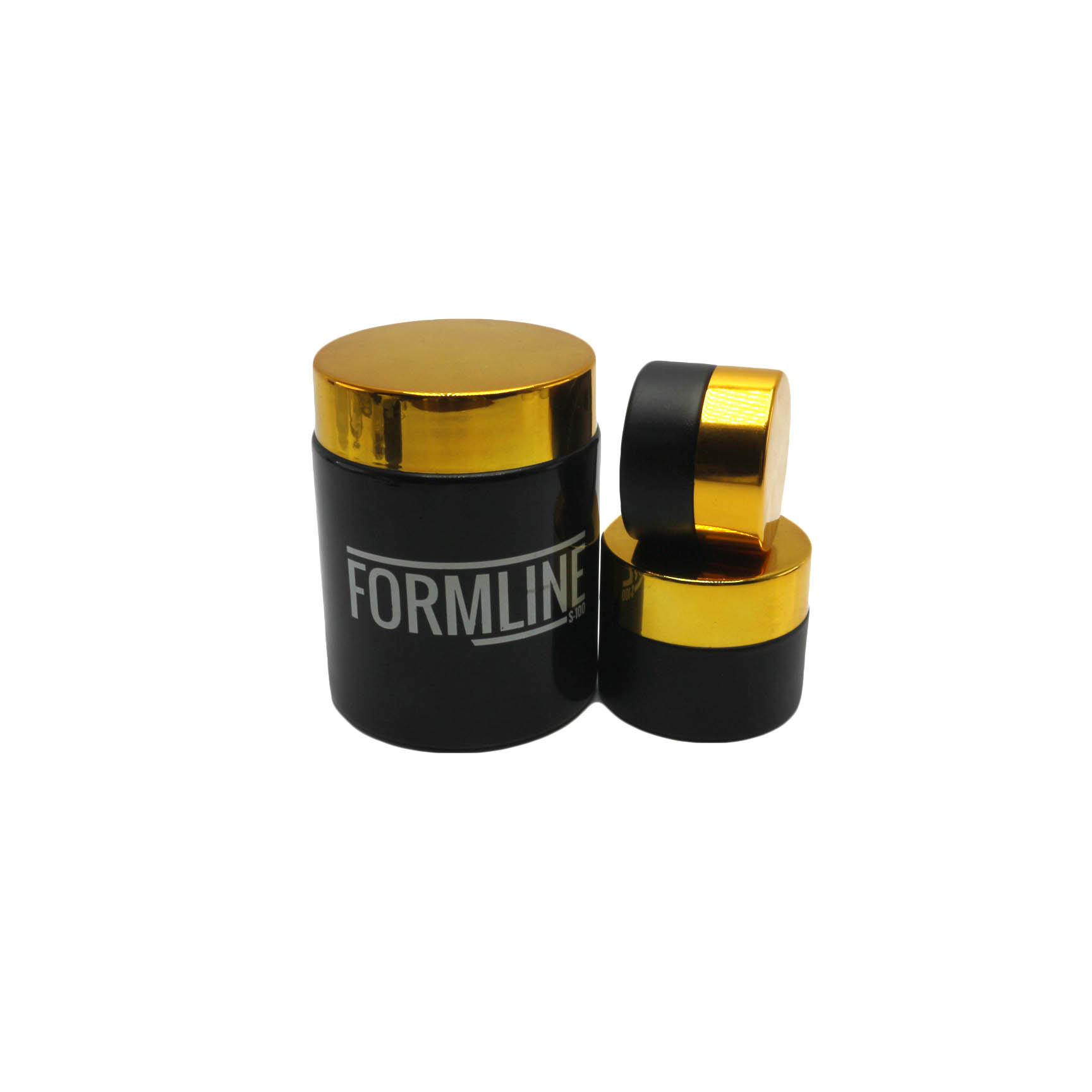 Luxury 50 ml Frosted Cosmetic Packaging Round Pomade Container Cream Glass Jar With UV Gold Lid GJ-CC34