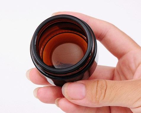 Luxury 50 ml Frosted Cosmetic Packaging Round Pomade Container Cream Glass Jar With UV Gold