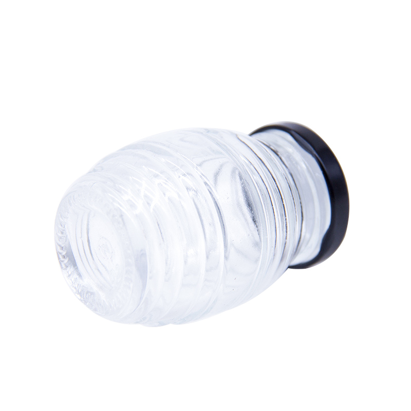 Luxury 500 gram Beehive Oval Honey Pot Dispenser Glass Jar Honey for Jam