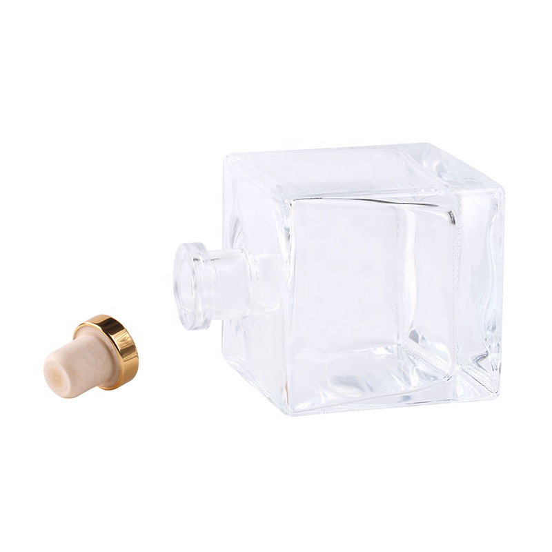 Luxury 500ml Big Volume Empty Square Reed Diffuser Glass Bottles For Fragrance