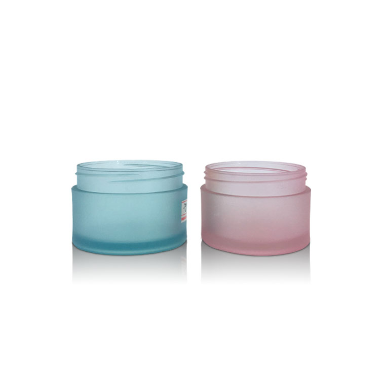 Luxury 50g Colorful Cosmetic Packaging Containers Jar Pet Bamboo Lid Matte Makeup Plastic Jar for Cream