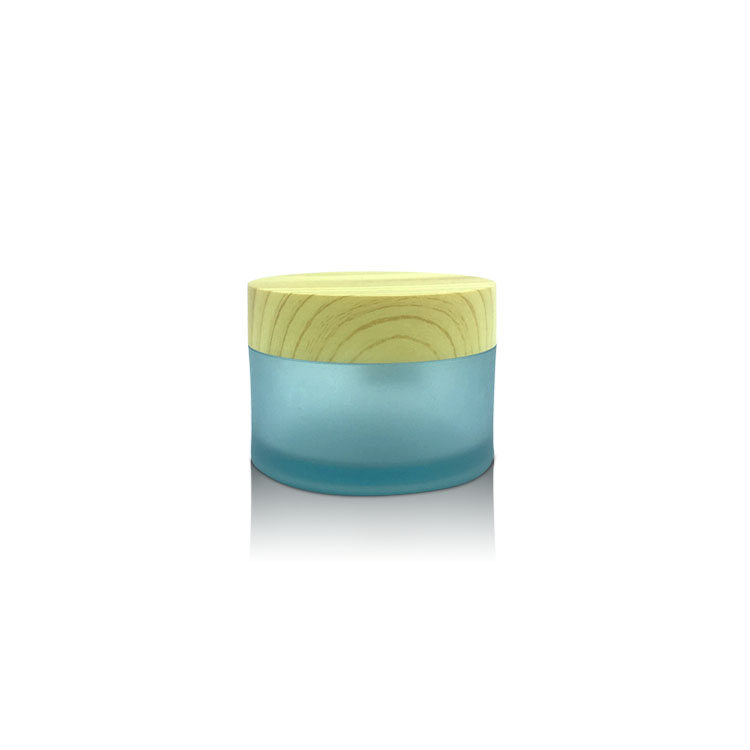 Luxury 50g Colorful Cosmetic Packaging Containers Jar Pet Bamboo Lid Matte Makeup Plastic Jar for Cream