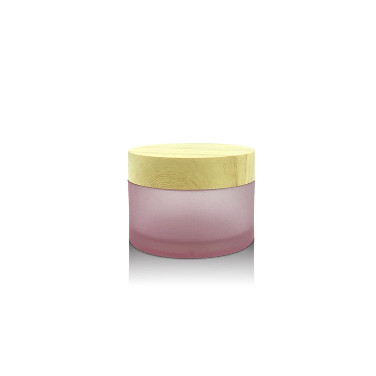 Luxury 50g Colorful Cosmetic Packaging Containers Jar Pet Bamboo Lid Matte Makeup Plastic Jar for Cream
