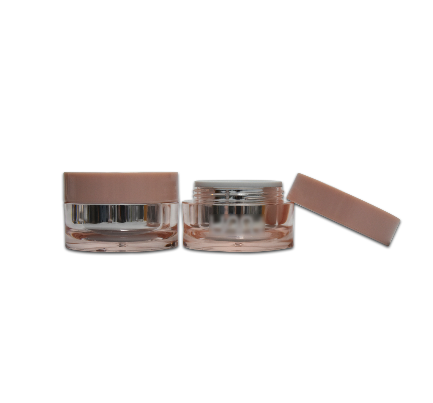 Luxury 50g Pink Cream Jar Acrylic Double Wall Cosmetic Packaging Body Cream Plastic Jar Skin Care Cream Screw Cap,customized