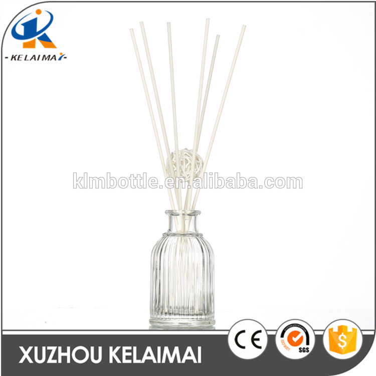 Luxury 50ml 100ml empty embossed aroma reed diffuser bottle with cork stopper