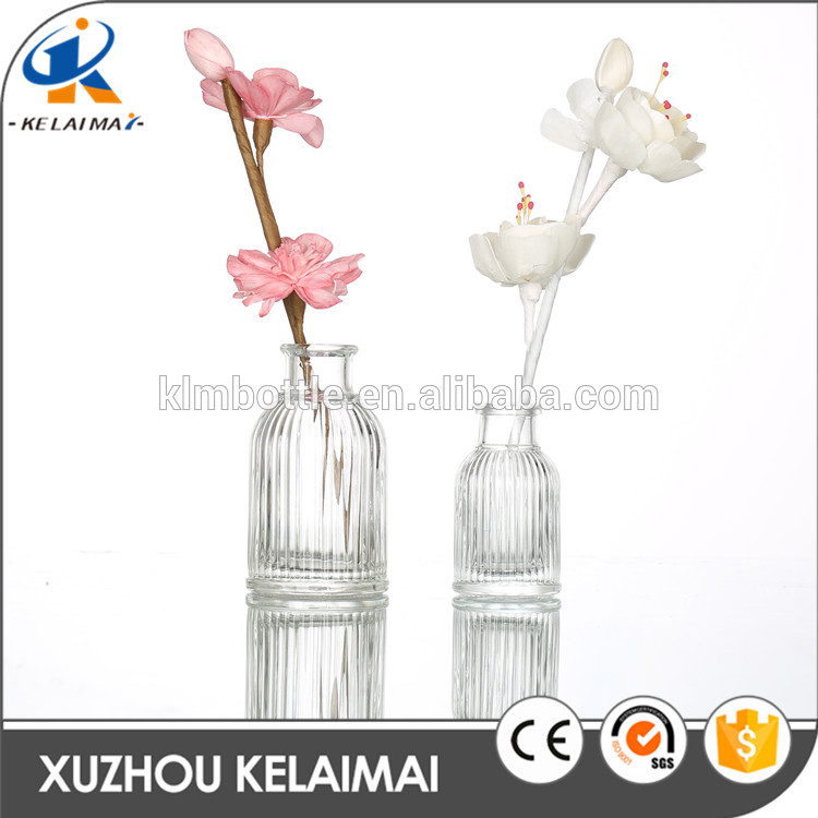 Luxury 50ml 100ml empty embossed aroma reed diffuser bottle with cork stopper