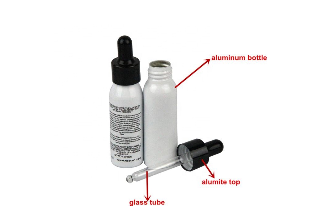Luxury 50ml 10ml oil aluminum dropper bottle 30ml