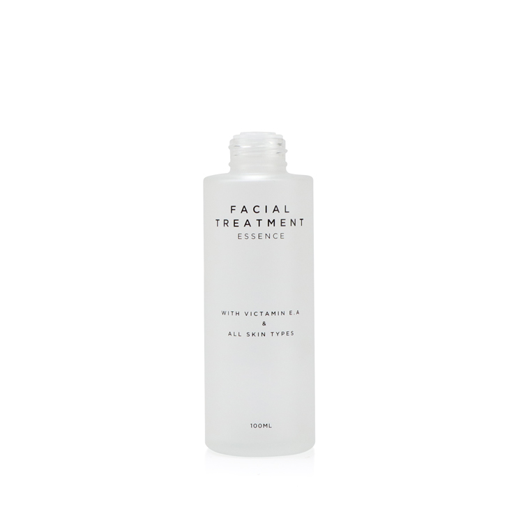 Luxury 50ml 80ml 100ml 120ml l facial cosmetic inner plug packaging skincare glass toner bottle with aluminium cap
