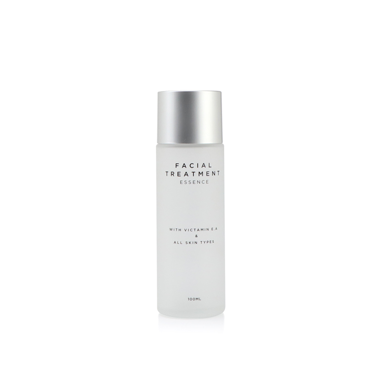 Luxury 50ml 80ml 100ml 120ml l facial cosmetic inner plug packaging skincare glass toner bottle with aluminium cap