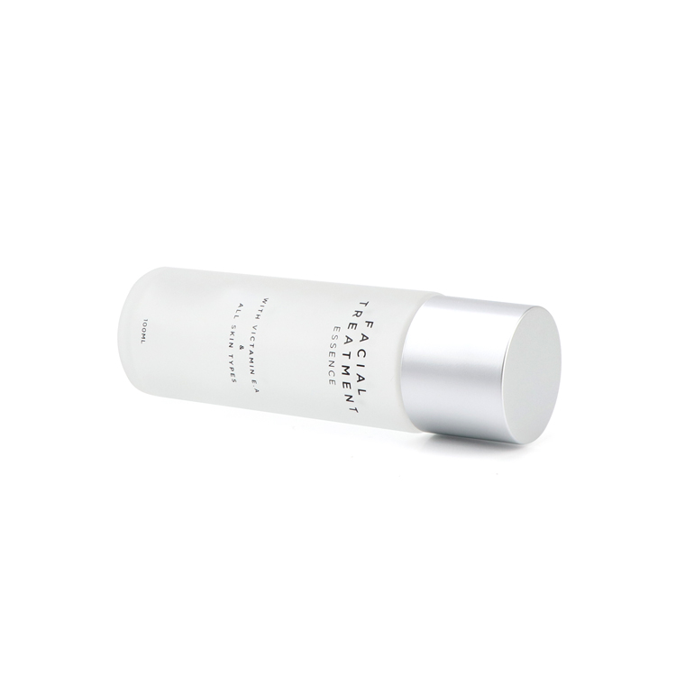 Luxury 50ml 80ml 100ml 120ml l facial cosmetic inner plug packaging skincare glass toner bottle with aluminium cap