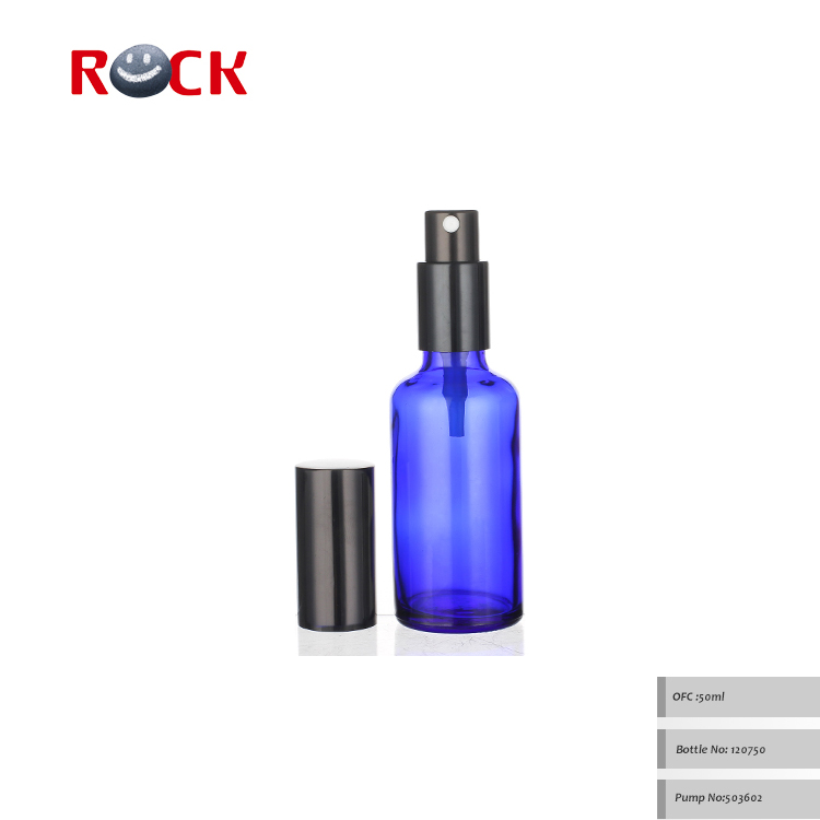 Luxury 50ml Amber Blue Glass Essential Oil Spray Bottle