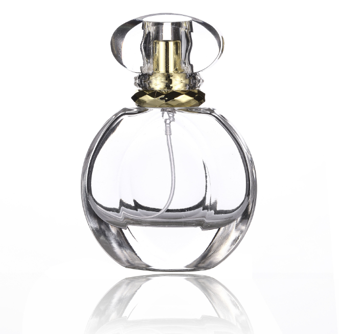 Luxury 50ml Clear Empty Refillable Perfume Glass Spray Bottle