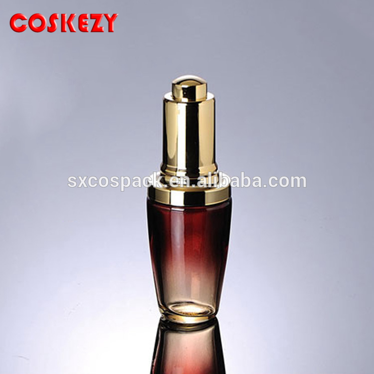 Luxury 50ml Empty Essential Oil Glass Bottle With Press Head