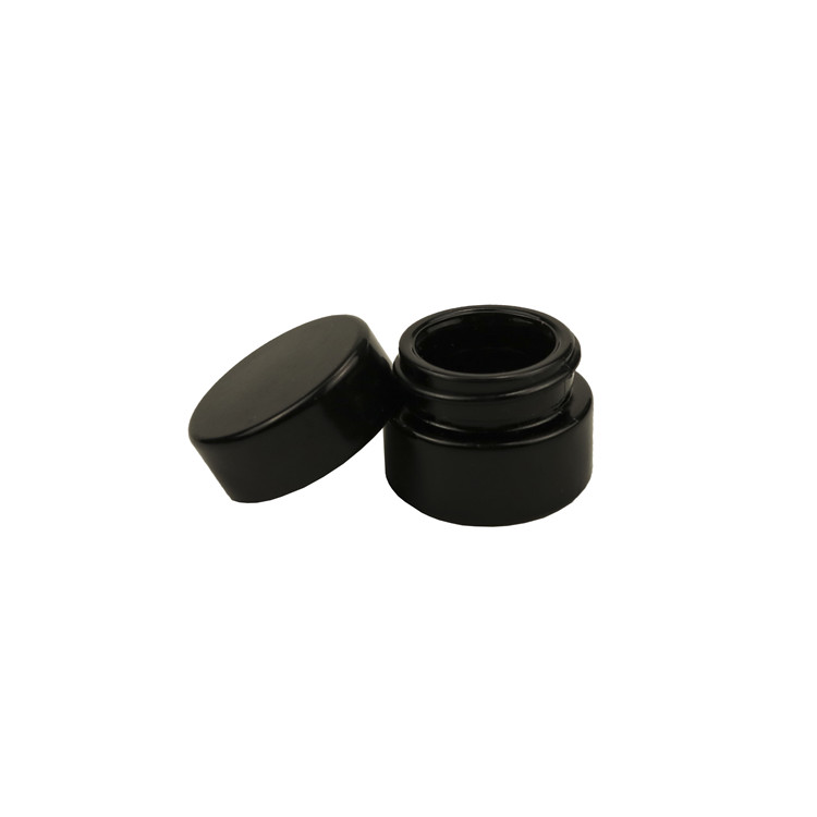 Luxury 50ml Optical Dark Violet Glass Cosmetic Lotion Bottle Jar with Black Pump Cap