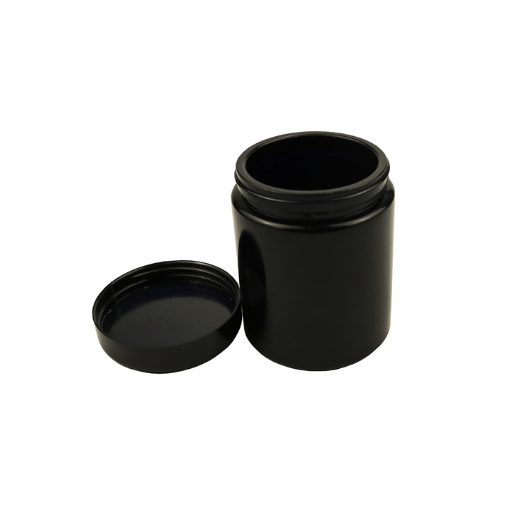 Luxury 50ml Optical Dark Violet Glass Cosmetic Lotion Bottle Jar with Black Pump Cap