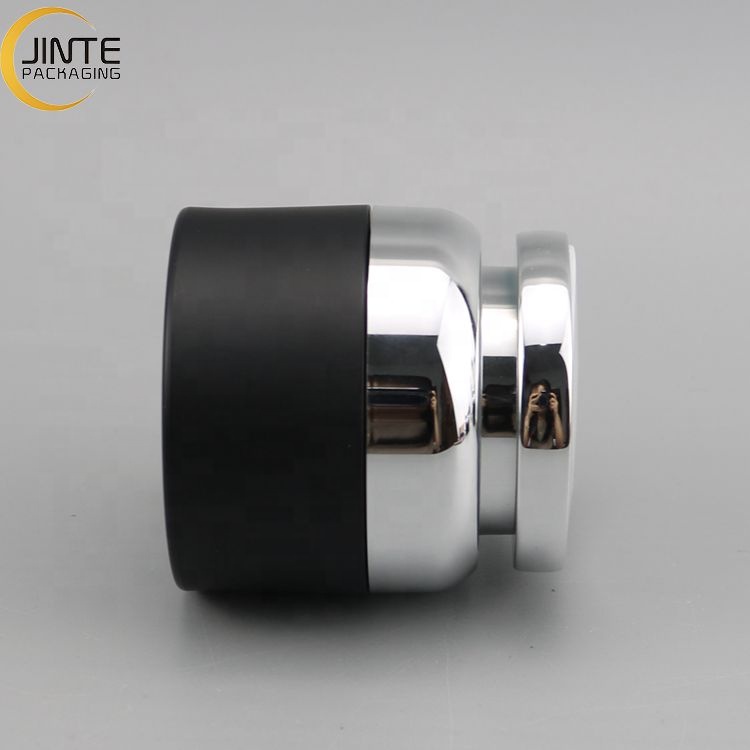 Luxury 50ml Plastic Packaging Container Matte Black Cosmetic Acrylic Jars for Cream