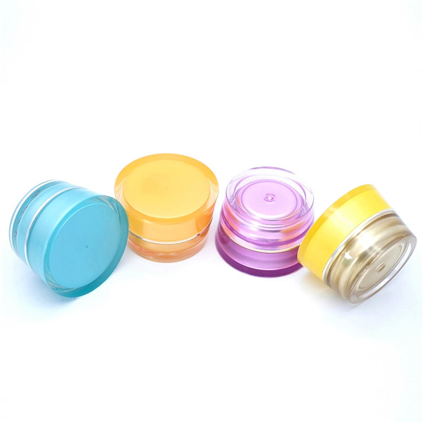 Luxury 5G 10G 25G Ps Sample Fanci Face Cream White Round clear lid empty jar Plastic Cosmetic Container cream jar