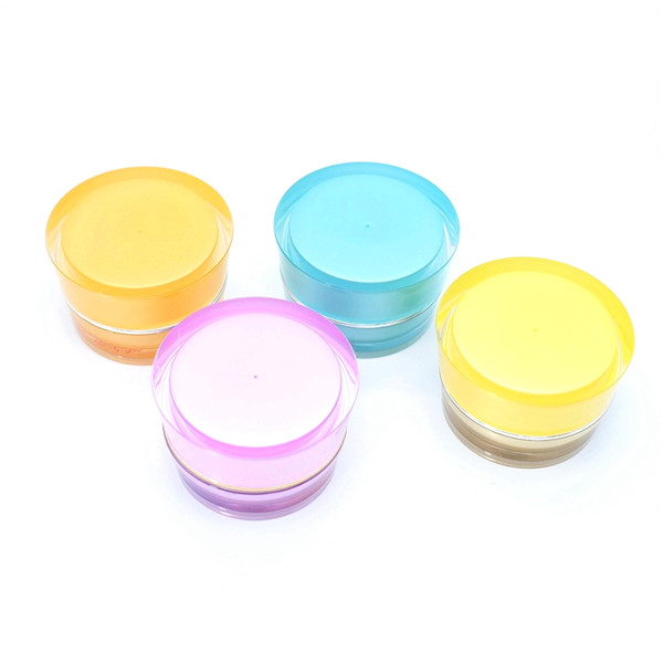 Luxury 5G 10G 25G Ps Sample Fanci Face Cream White Round clear lid empty jar Plastic Cosmetic Container cream jar