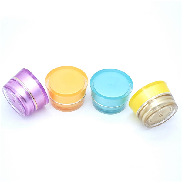 Luxury 5G 10G 25G Ps Sample Fanci Face Cream White Round clear lid empty jar Plastic Cosmetic Container cream jar