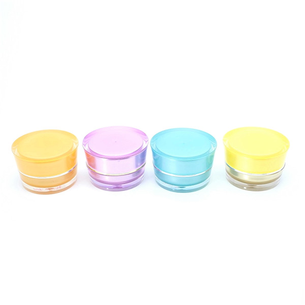 Luxury 5G 10G 25G Ps Sample Fanci Face Cream White Round clear lid empty jar Plastic Cosmetic Container cream jar