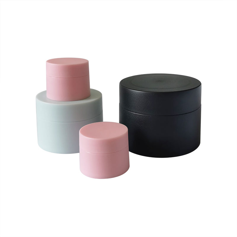 Luxury  5g 10g 15g 30g 50g 80g 1oz white pink blue black  PP plastic empty cream container  frosted cosmetic jars