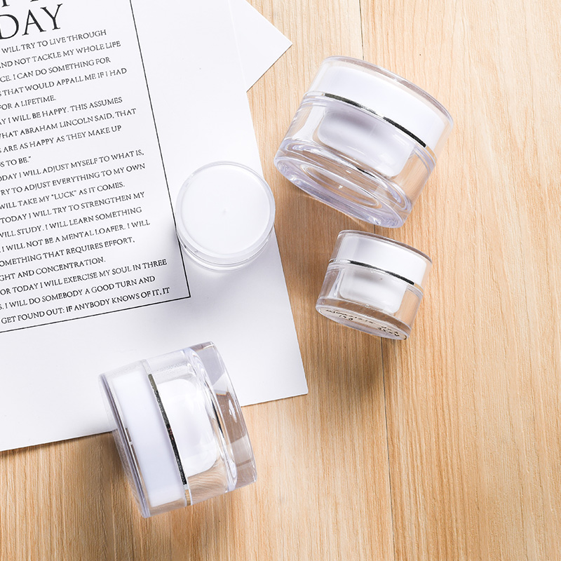 Luxury 5g 10g 15g 30g 50g round shape cosmetic containers acrylic plastic jar for face cream essence