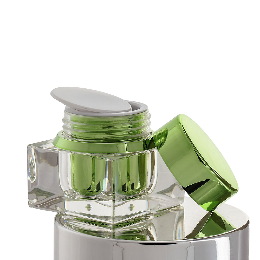 Luxury 5g 15g Cosmetic Packaging Acrylic Cream Jar with Aluminum Caps
