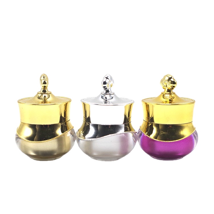 Luxury 5g acrylic crown shape cream jar