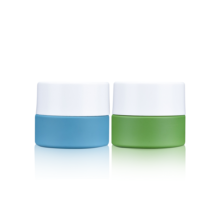 Luxury 5g round small cbd wax oil container mini green concentrate child proof glass jar with airtight lid