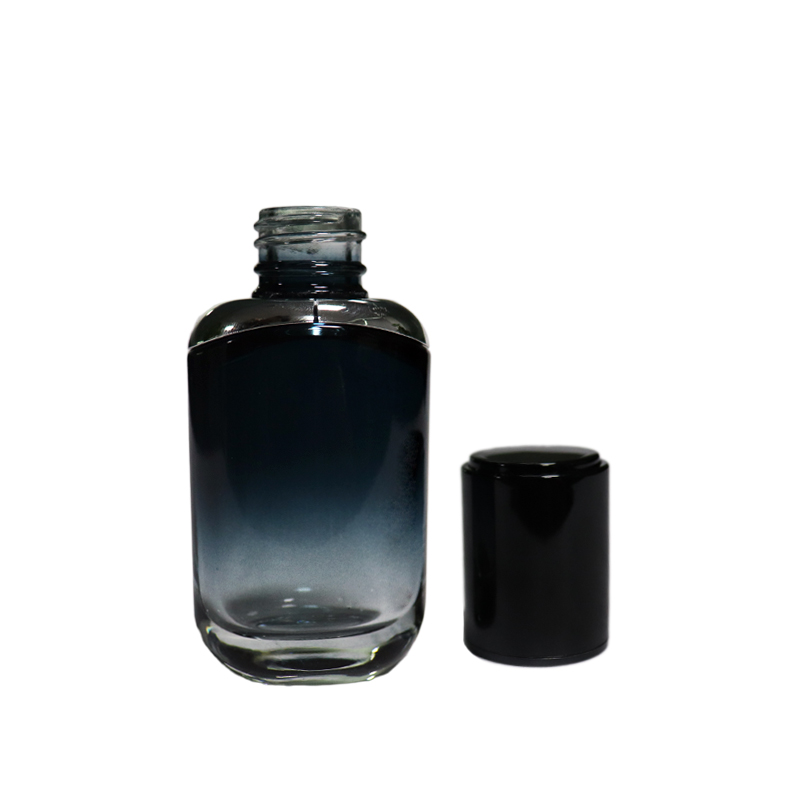 Luxury 5ml 10ml 15ml 1oz 2oz 3oz 100ml cream container opaque wide mouth black apothecary glass jar