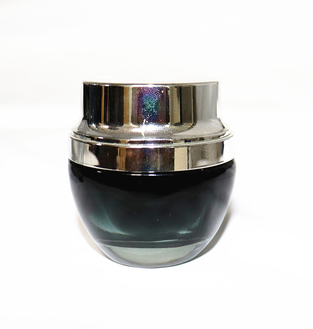 Luxury 5ml 10ml 15ml 1oz 2oz 3oz 100ml cream container opaque wide mouth black apothecary glass jar