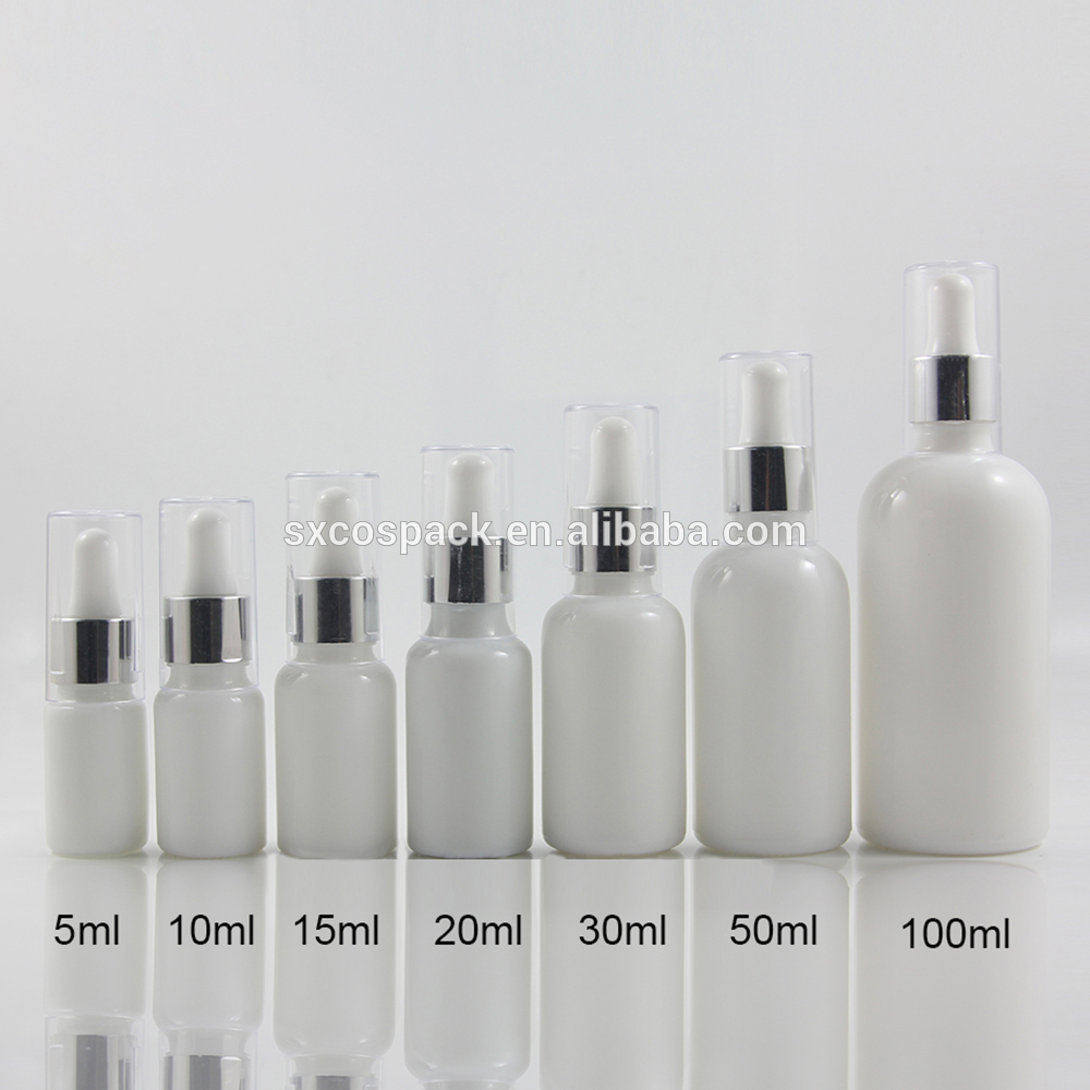 Luxury 5ml 10ml 15ml 20ml 30ml 50ml 100ml Opal White Essential Oil Dropper Bottles.