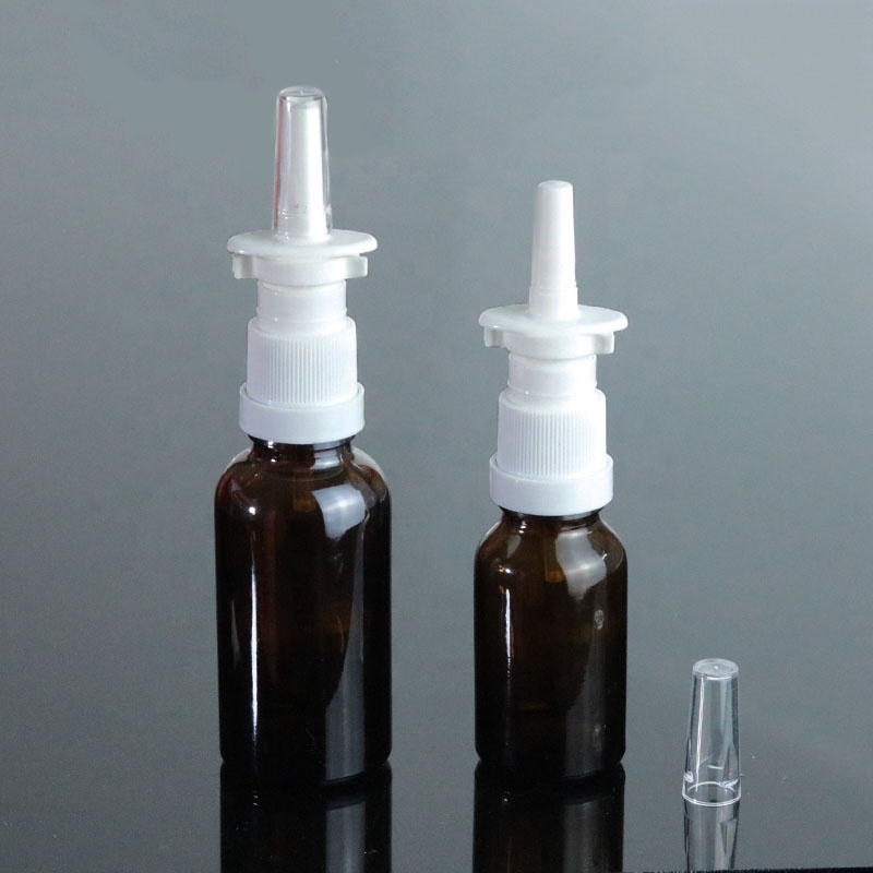 Luxury 5ml 10ml 15ml 20ml 30ml Amber Glass Spray Bottle With Nasal Spray  (GRA34)