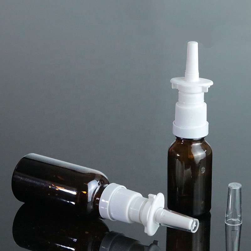 Luxury 5ml 10ml 15ml 20ml 30ml Amber Glass Spray Bottle With Nasal Spray (GRA34)