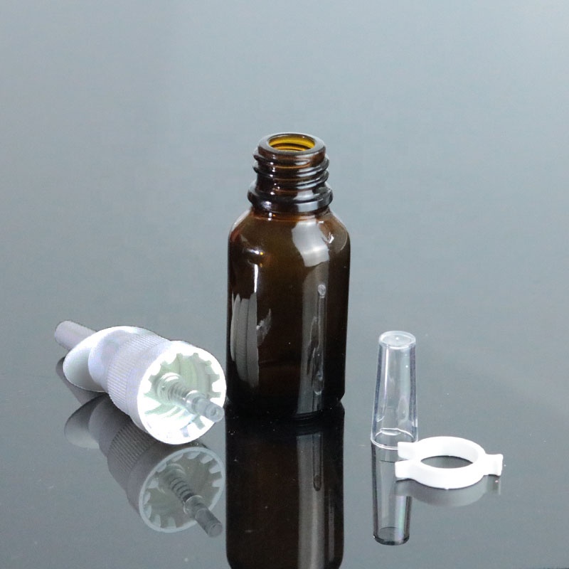Luxury 5ml 10ml 15ml 20ml 30ml Amber Glass Spray Bottle With Nasal Spray (GRA34)