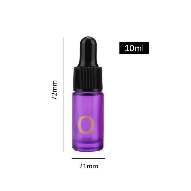 Luxury 5ml 10ml essential oil bottle black green clear cosmetic bottle with dropper