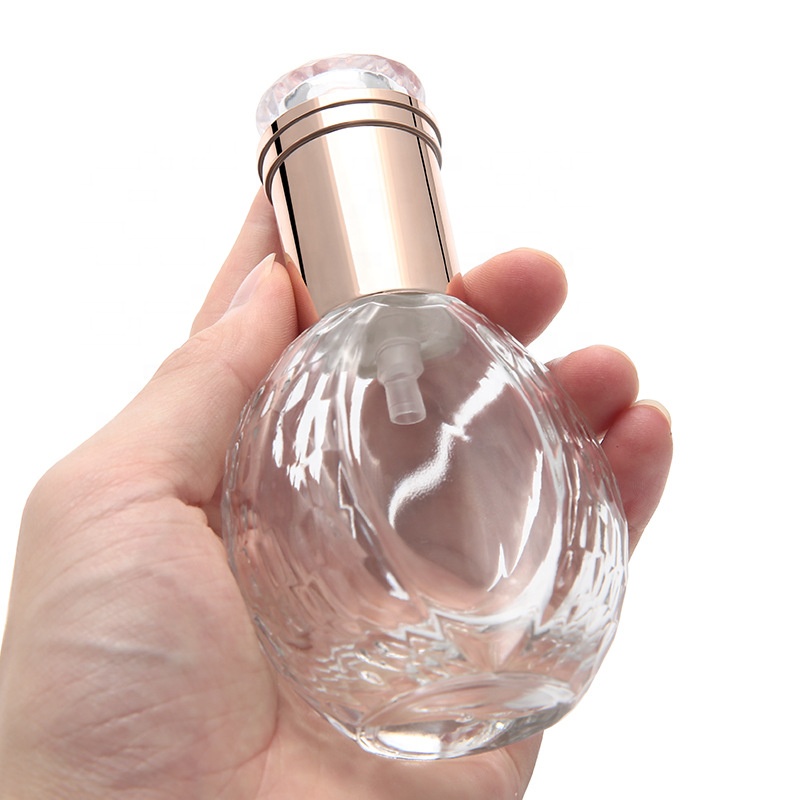 Luxury 60ml glass bottle transparent perfume bottle