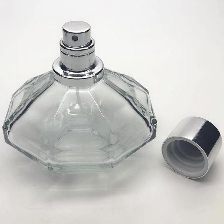 Luxury 90ml cosmetic pump empty glass perfume spray bottle