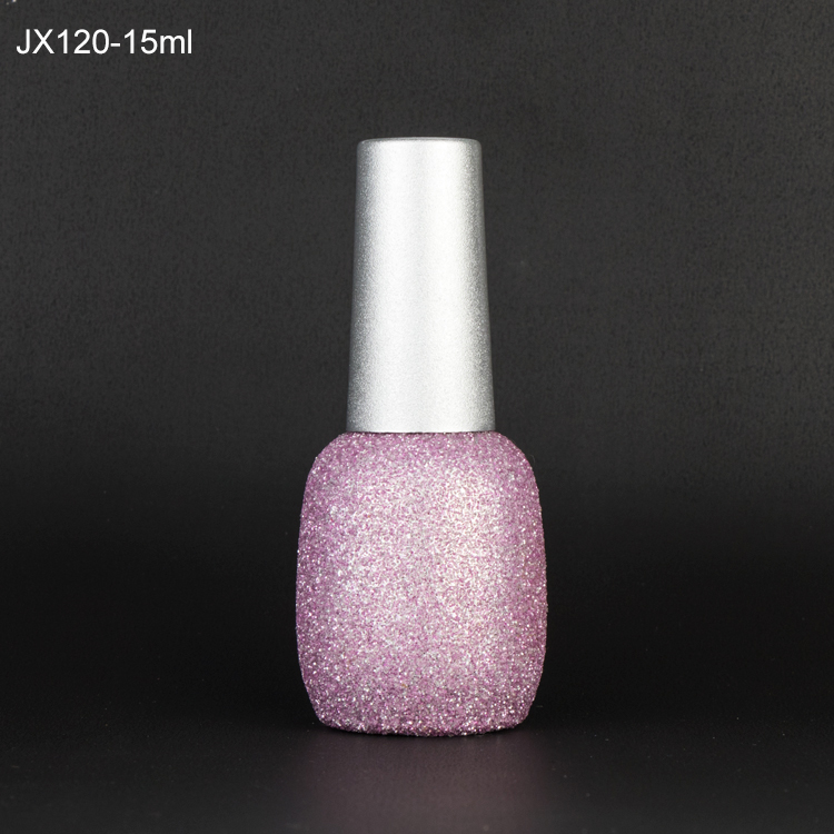 Luxury 9ml 10ml 12ml 14ml design your own pink heart shape color coated cute gel nail polish bottle for nail polish