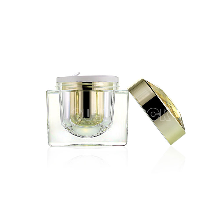 Luxury Acrylic Cream Jar Acceptable Customer's Logo 30ML 50ML Cosmetic Pots