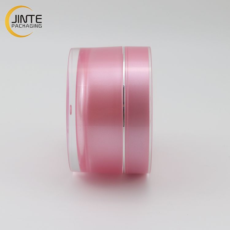 Luxury Acrylic Cream Jar With White Inner PP Pink Bottle 100ml 200ml