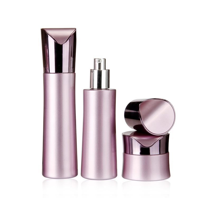 Luxury Alu Ceramic Glass Lotion Bottles customized Glass Cream Jars Cosmetic packaging Container Set