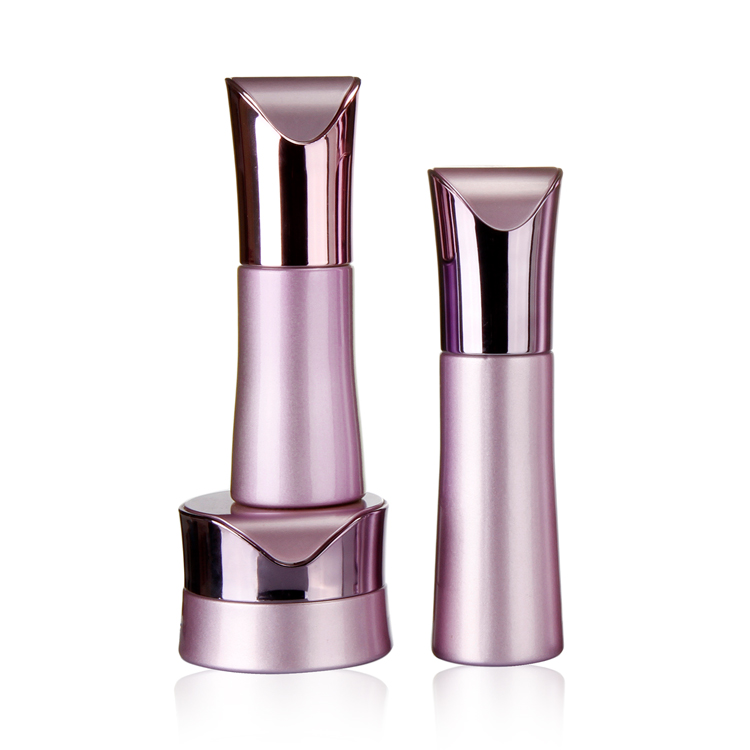 Luxury Alu Ceramic Glass Lotion Bottles customized Glass Cream Jars Cosmetic packaging Container Set