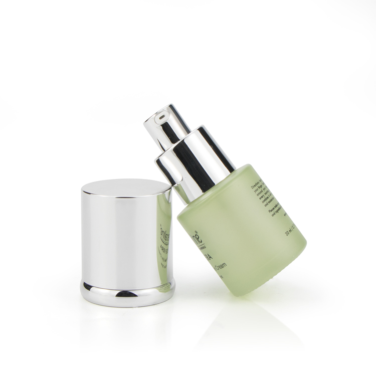 Luxury Aluminum cosmetic packaging empty glass jars bottles/ spray pump containers for skincare bottle set