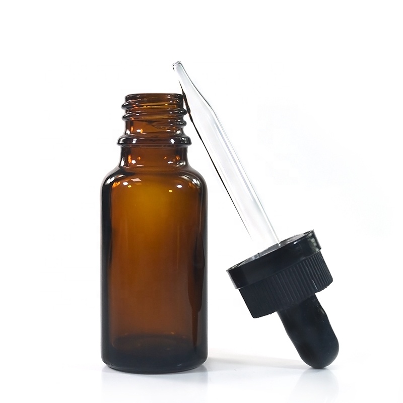 Luxury Amber Frosted 1oz 30ml Glass Dropper Bottle For Cosmetic Essential Oil 15ml 20ml 30ml 60ml