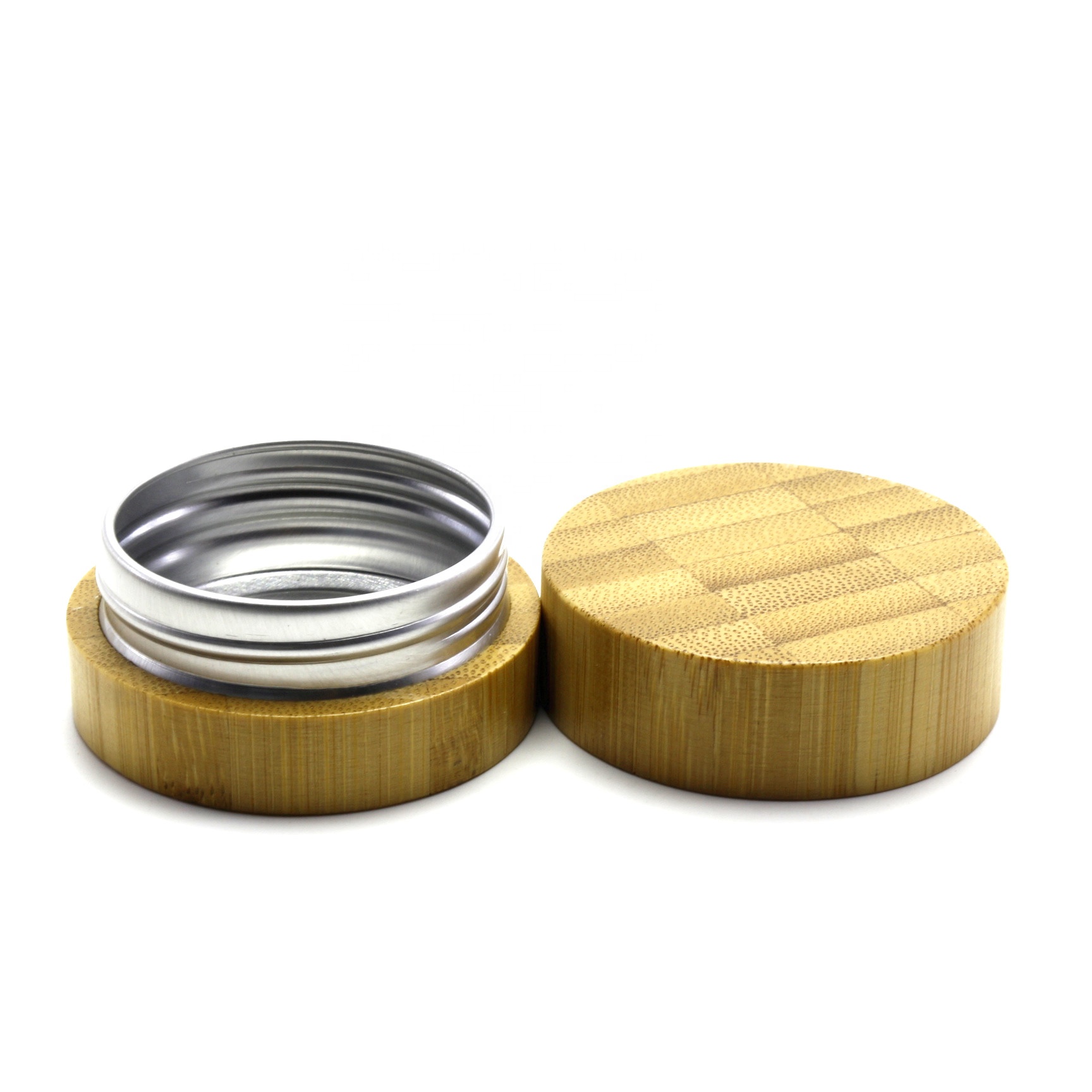 Luxury Bamboo cosmetic cream Jar with aluminum inner 15g 30g 50g 100g 150g 200g 250g GJ-216RL