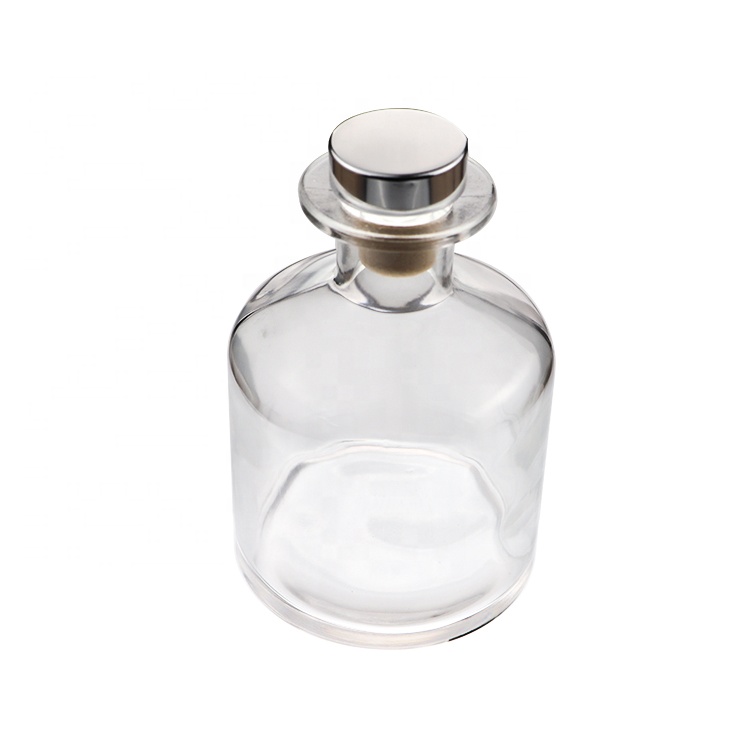 Luxury Beautiful Fashion 250ml Clear Amber Diffuser Bottle With Lid