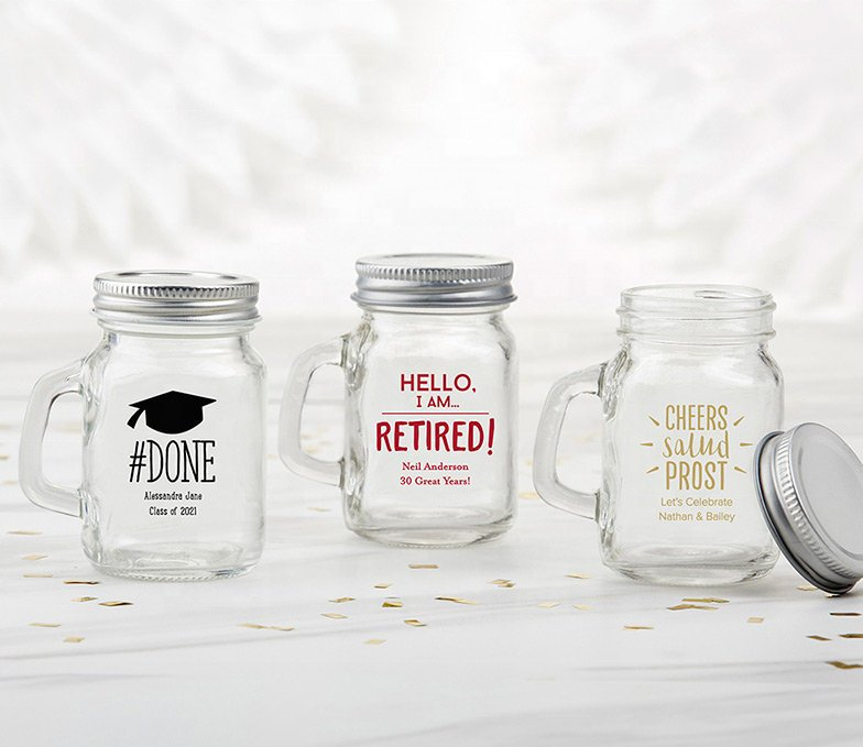 Luxury Big Empty 16oz glass mason jars with lid