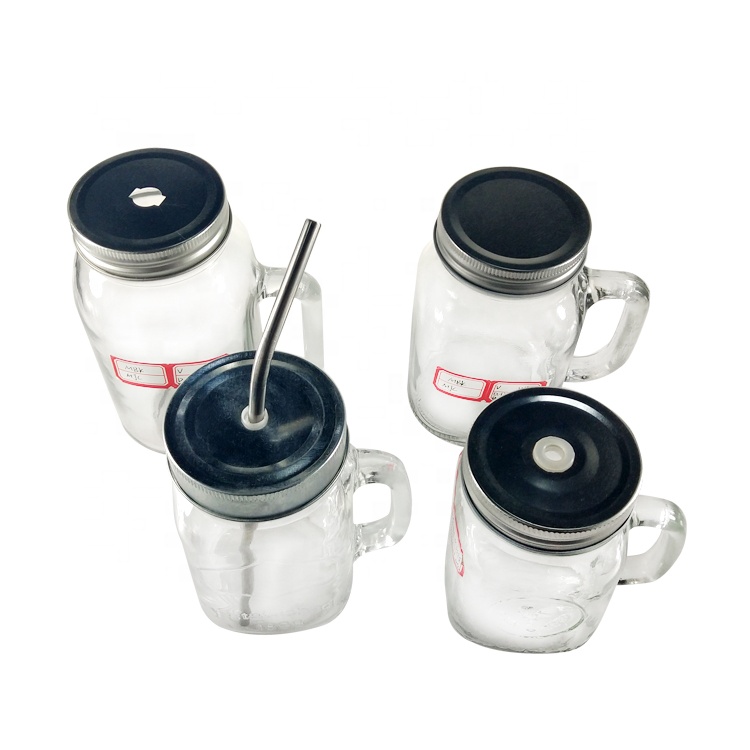 Luxury Big Empty 16oz glass mason jars with lid